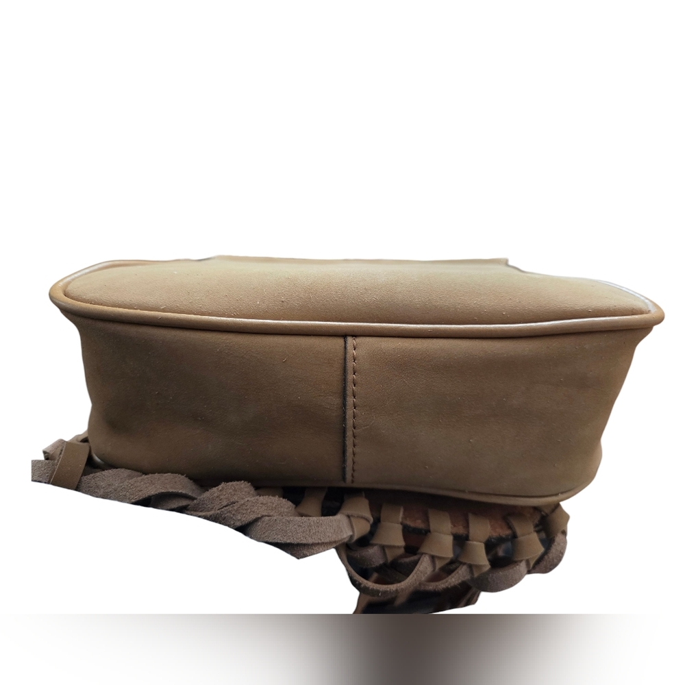 Patricia Nash NEW Nazaire Nubuck Suede Crossbody Bag with Fringe-Cognac - Picture 13 of 15